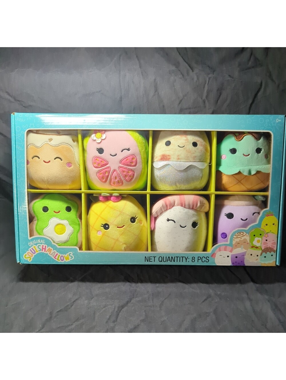 Squishmallows Food 5” plushies in a Box Set of 8 by Kellytoy- Retired